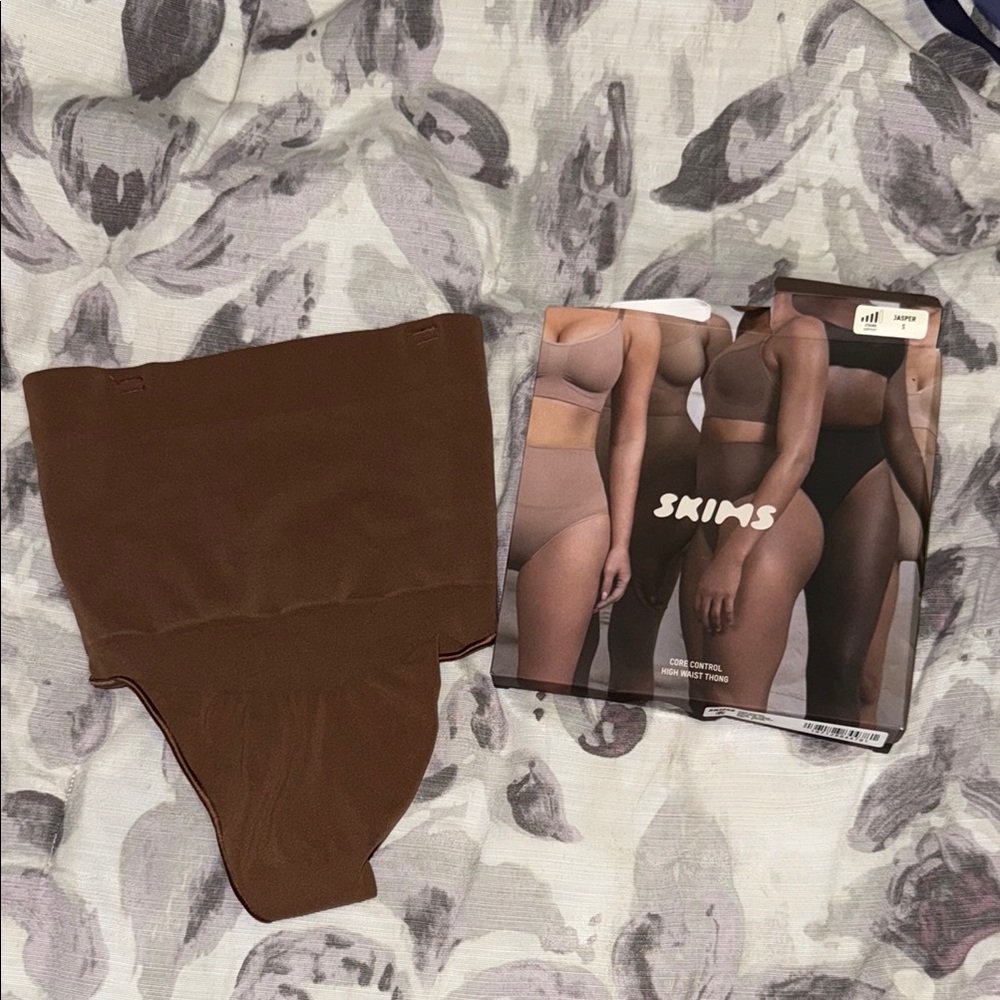SKIMS Chocolate High-Rise Thong